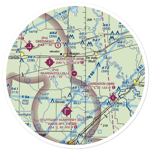 Skarda/Tollville Airport (21AR) VFR Sectional Sticker (30 mile)