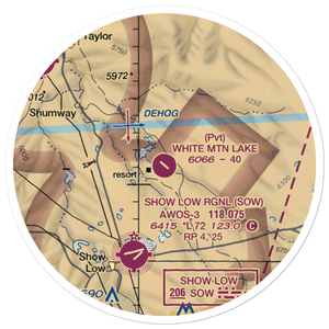 White Mountain Lake Airport (21AZ) VFR Sectional Sticker (20 mile)