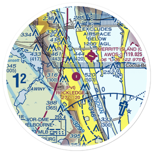 Rockledge Airport (21FA) VFR Sectional Sticker (20 mile)
