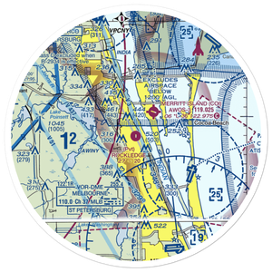 Rockledge Airport (21FA) VFR Sectional Sticker (30 mile)