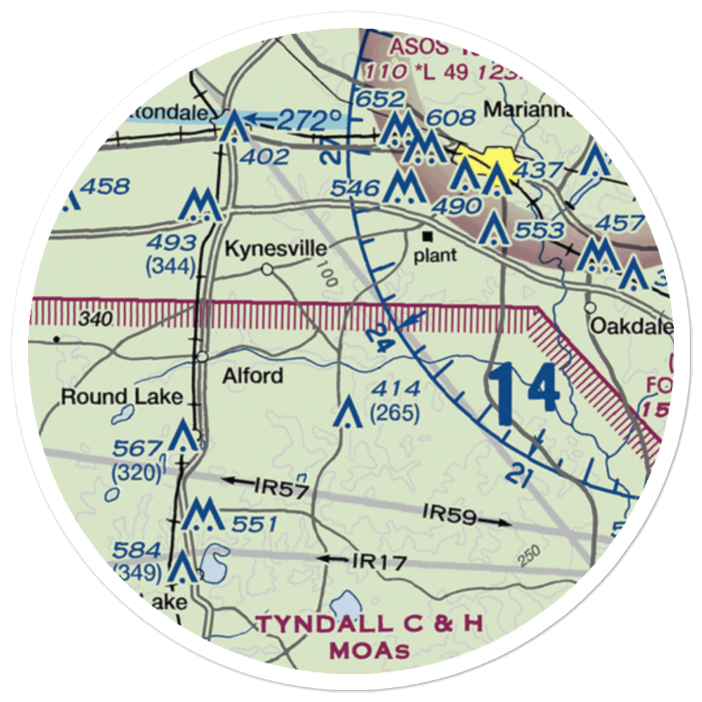 Land's Field (21FD) VFR Sectional Sticker (20 mile) 