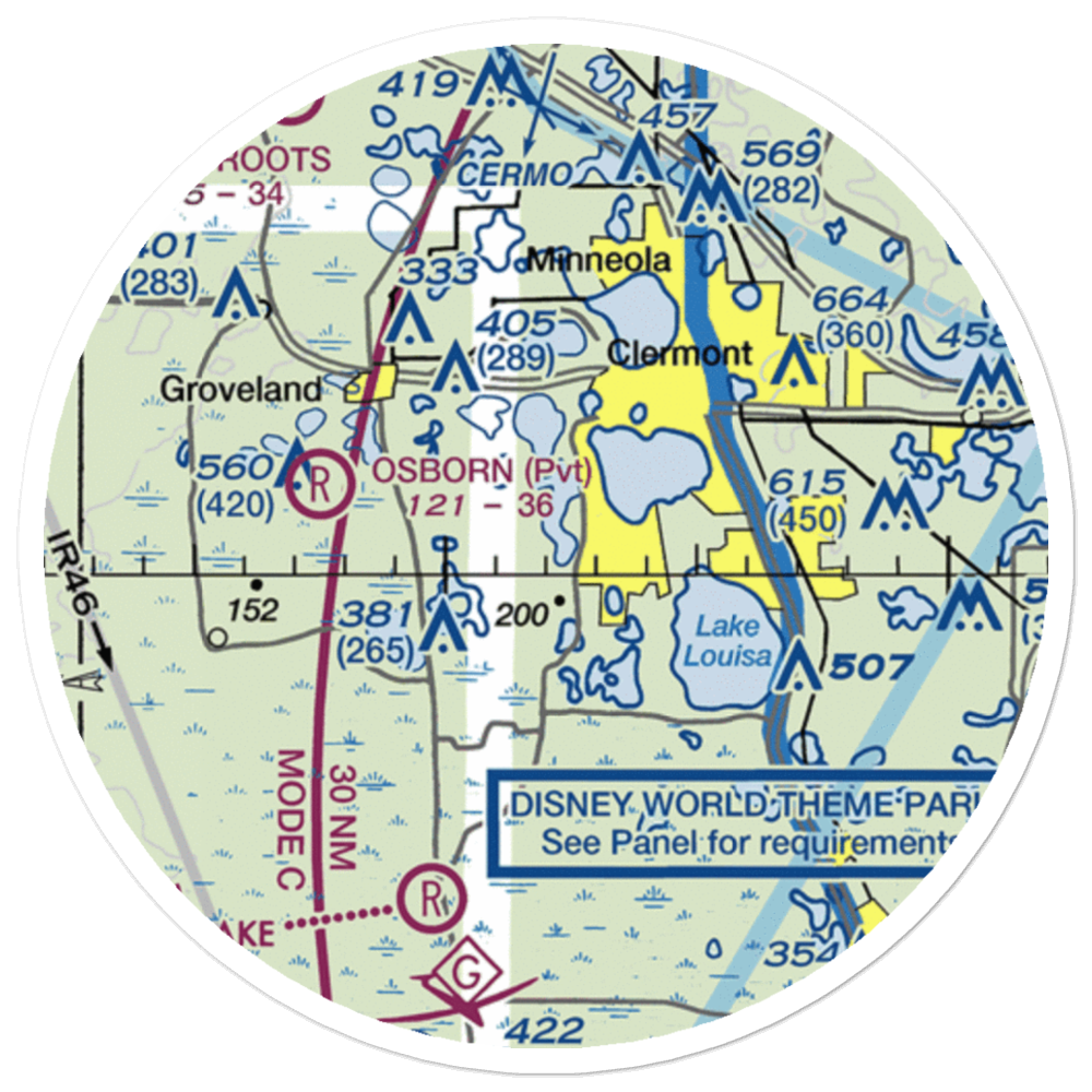 Kings Field (21FL) VFR Sectional Sticker (20 mile) 