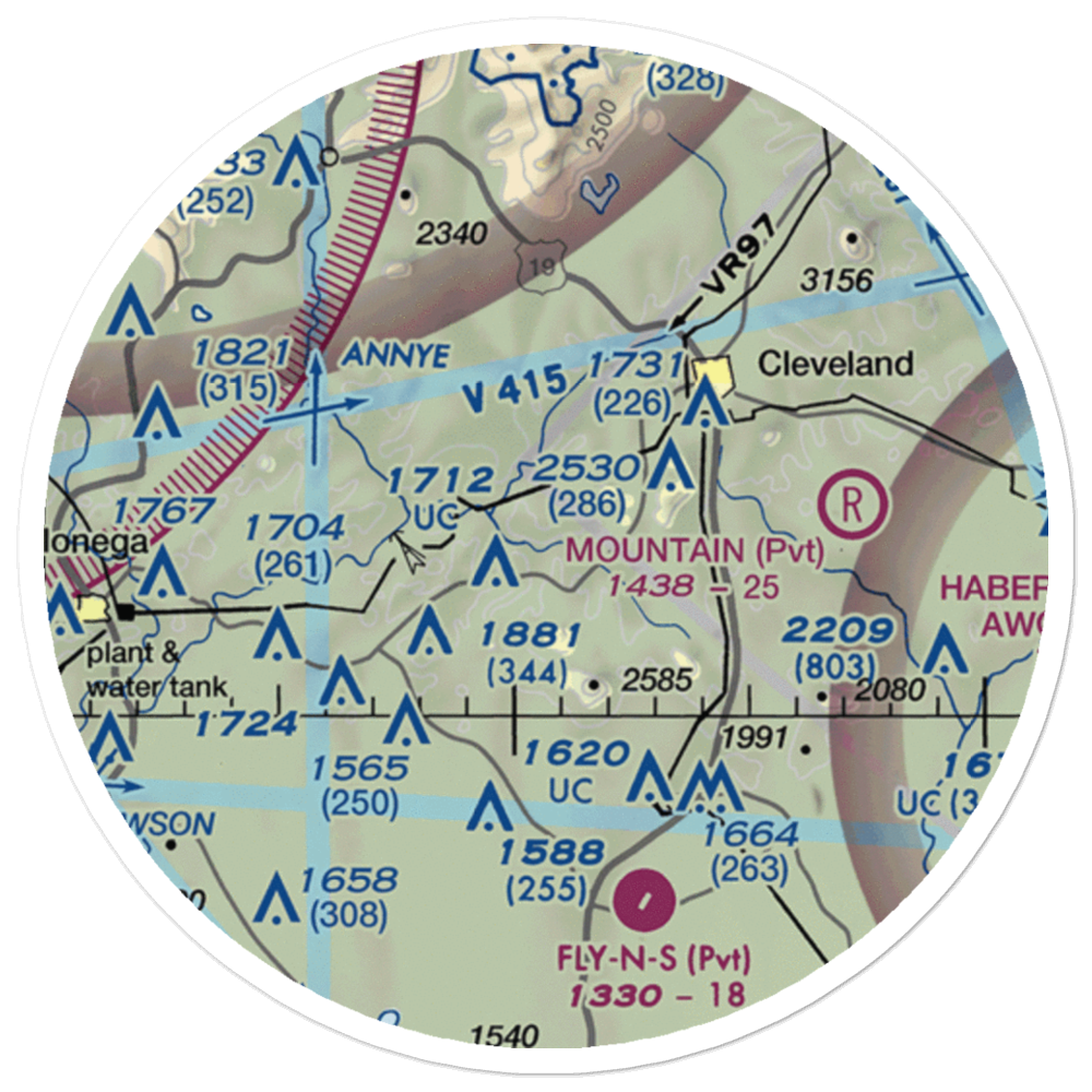 Deer Crossing Airport (21GE) VFR Sectional Sticker (20 mile) 