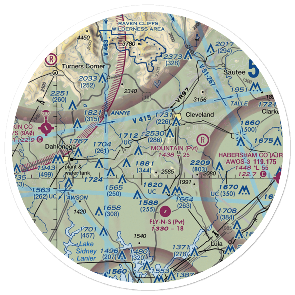 Deer Crossing Airport (21GE) VFR Sectional Sticker (30 mile) 