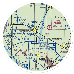 Minneman Airport (21IN) VFR Sectional Sticker (20 mile)