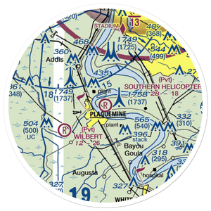 Southern Helicopters Airport (21LA) VFR Sectional Sticker (20 mile)