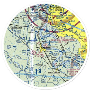 Southern Helicopters Airport (21LA) VFR Sectional Sticker (30 mile)