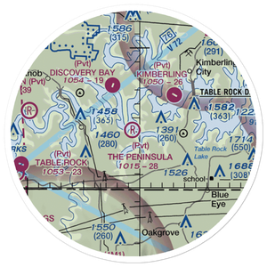 The Peninsula Airport (21MU) VFR Sectional Sticker (20 mile)