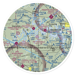 The Peninsula Airport (21MU) VFR Sectional Sticker (30 mile)