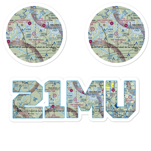 The Peninsula Airport (21MU) VFR Sectional Sticker Pack