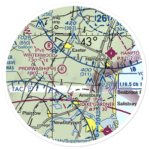 Propwash Airport (21NH) VFR Sectional Sticker (20 mile)