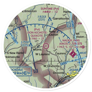 Don Kichote-Quixote Airport (21NK) VFR Sectional Sticker (20 mile)