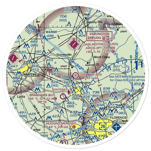 Graham Airport (21SC) VFR Sectional Sticker (30 mile)