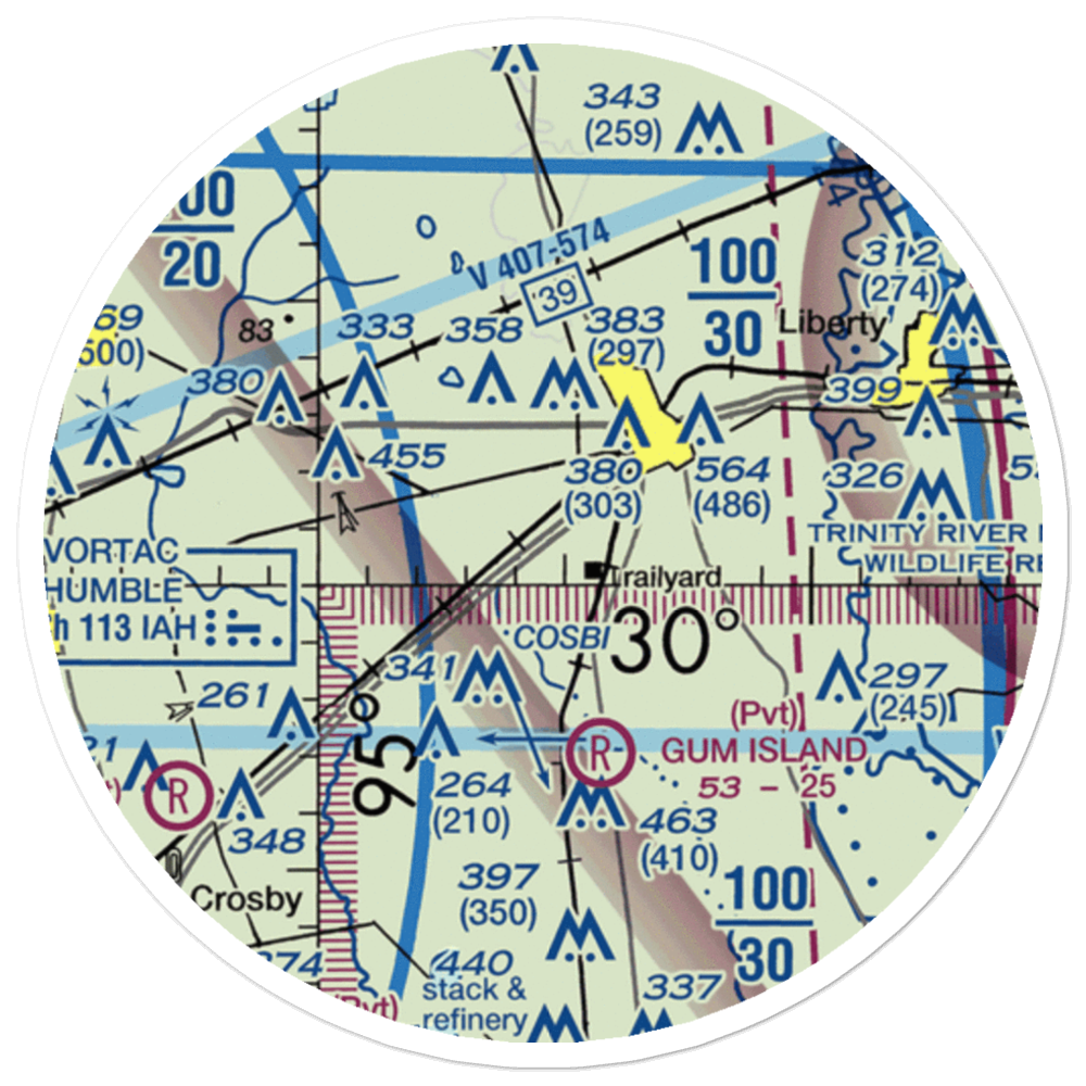 Seaberg Ranch Airport (21TE) VFR Sectional Sticker (20 mile) 