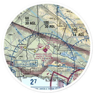 Shepherd Farm Airport (0CA4) VFR Sectional Sticker (30 mile)