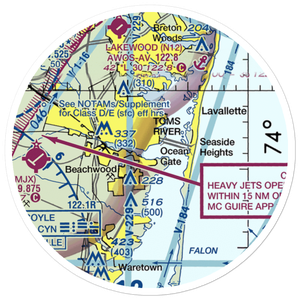 Hummel Seaplane Base (16NJ) VFR Sectional Sticker (20 mile)