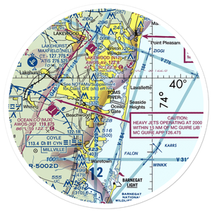Hummel Seaplane Base (16NJ) VFR Sectional Sticker (30 mile)