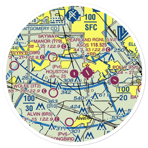 Houston Airpark (21XS) VFR Sectional Sticker (20 mile)