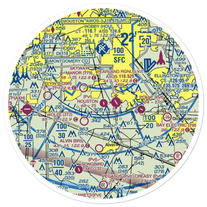 Houston Airpark (21XS) VFR Sectional Sticker (30 mile)