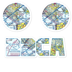 Commodore Center Seaplane Base (22CA) VFR Sectional Sticker Pack