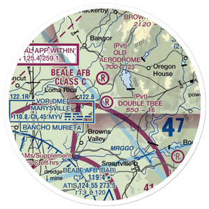 Double Tree Farm Airport (22CL) VFR Sectional Sticker (20 mile)