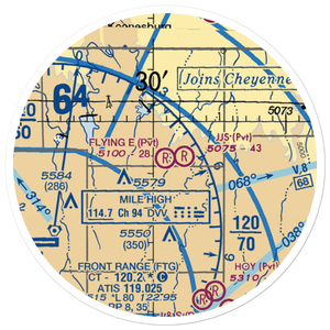 Flying E Airport (22CO) VFR Sectional Sticker (20 mile)