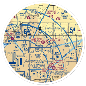 Flying E Airport (22CO) VFR Sectional Sticker (30 mile)