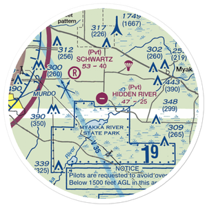 Hidden River Airport (22FA) VFR Sectional Sticker (20 mile)