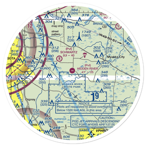 Hidden River Airport (22FA) VFR Sectional Sticker (30 mile)