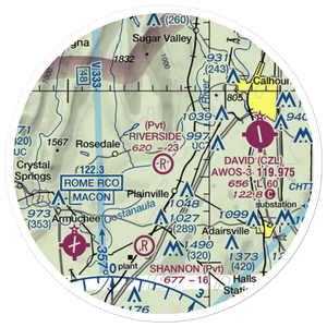 Riverside Airport (22GA) VFR Sectional Sticker (20 mile)