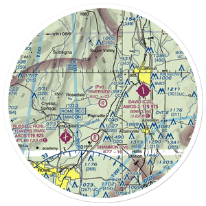 Riverside Airport (22GA) VFR Sectional Sticker (30 mile)