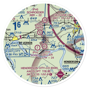 Lewis Airport (22II) VFR Sectional Sticker (20 mile)