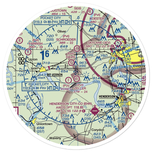 Lewis Airport (22II) VFR Sectional Sticker (30 mile)
