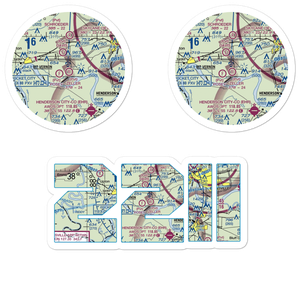Lewis Airport (22II) VFR Sectional Sticker Pack
