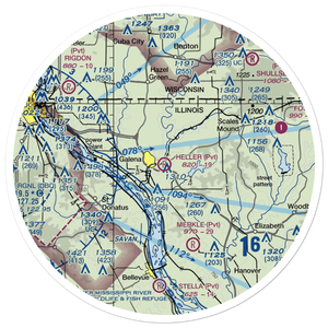 Heller Airport (22IL) VFR Sectional Sticker (30 mile)