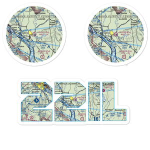 Heller Airport (22IL) VFR Sectional Sticker Pack