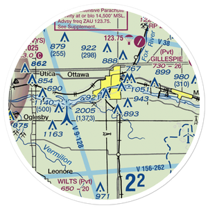 Pike's Airport (22LL) VFR Sectional Sticker (20 mile)