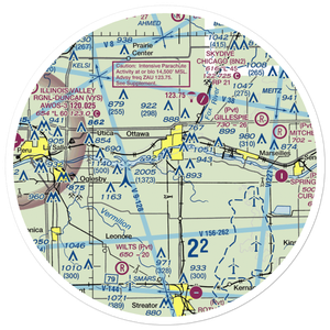 Pike's Airport (22LL) VFR Sectional Sticker (30 mile)