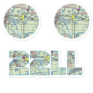 Pike's Airport (22LL) VFR Sectional Sticker Pack