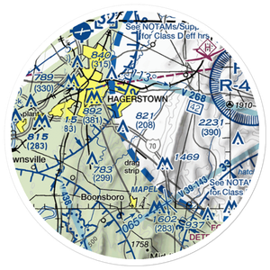 Laura's Landing Airport (22MD) VFR Sectional Sticker (20 mile)