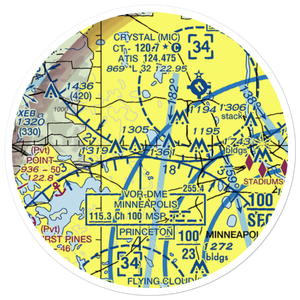 Eastmans Medicine Lake Seaplane Base (22MN) VFR Sectional Sticker (20 mile)