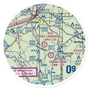 Sky Landings Airport (22MS) VFR Sectional Sticker (20 mile)