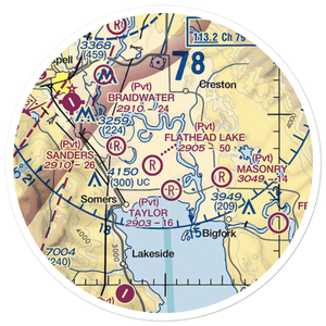 Wounded Buck Ranch Airport (22MT) VFR Sectional Sticker (20 mile)