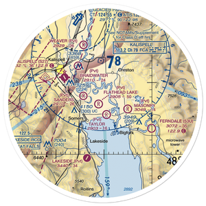Wounded Buck Ranch Airport (22MT) VFR Sectional Sticker (30 mile)