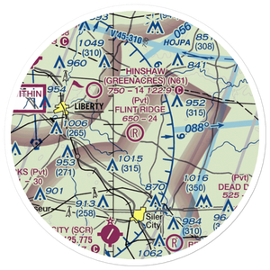 Flint Ridge Airport (22NC) VFR Sectional Sticker (20 mile)