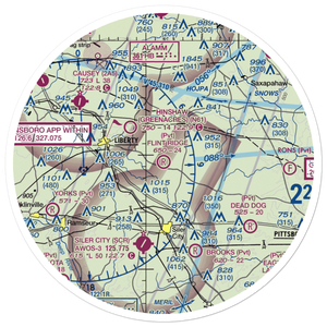 Flint Ridge Airport (22NC) VFR Sectional Sticker (30 mile)