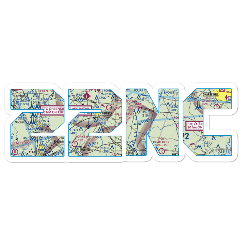 Flint Ridge Airport (22NC) VFR Sectional Sticker 