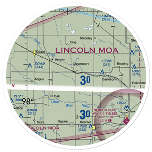 Grone Airport (22NE) VFR Sectional Sticker (30 mile)