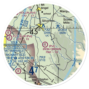 Iron Crown Airport (22OR) VFR Sectional Sticker (20 mile)
