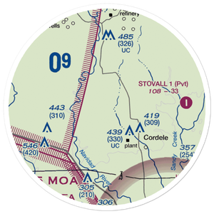 Fenner Ranch Airport (22TE) VFR Sectional Sticker (20 mile)